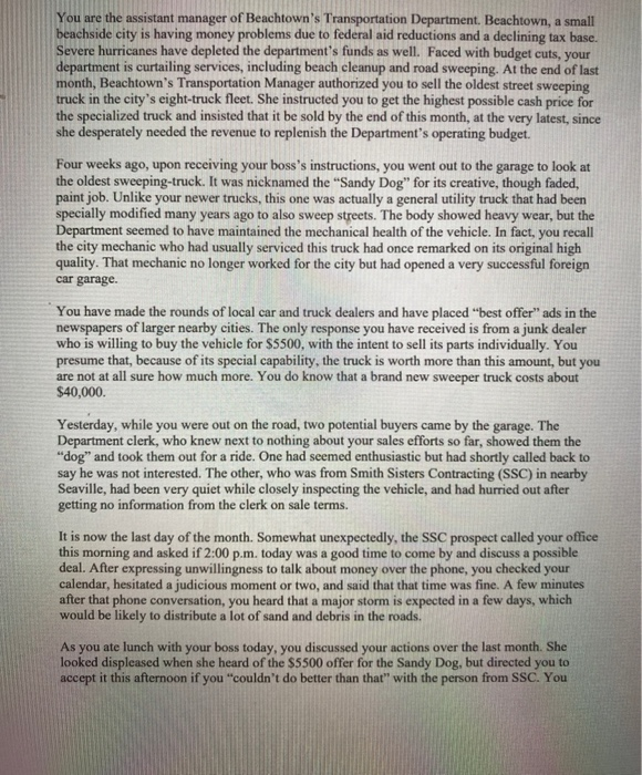 You the manager of Beschew's TD Beach, mall