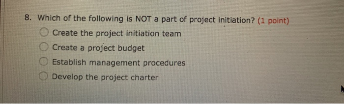 8. Which of the following is NOT a part of