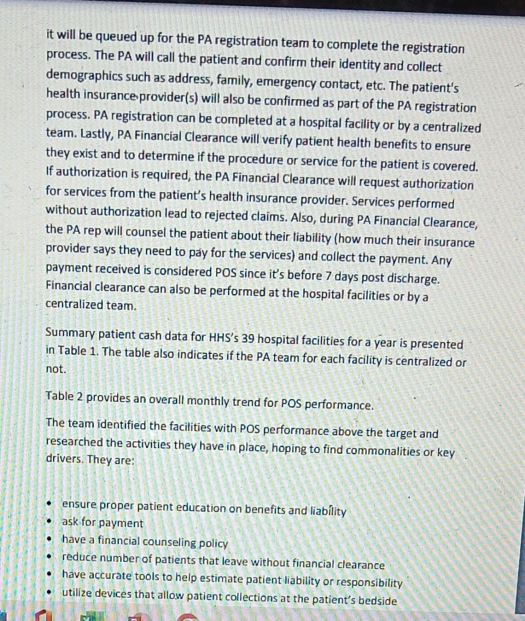 based on the information provided, what could be