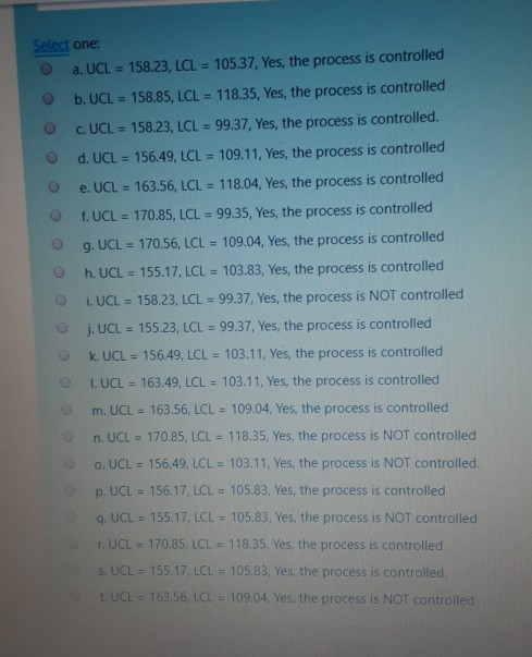 A quality manager is evaluating the performance