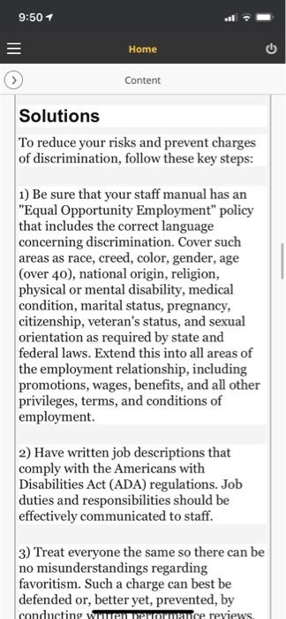 Case study: termination A stat member who caused