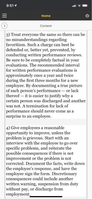 Case study: termination A stat member who caused