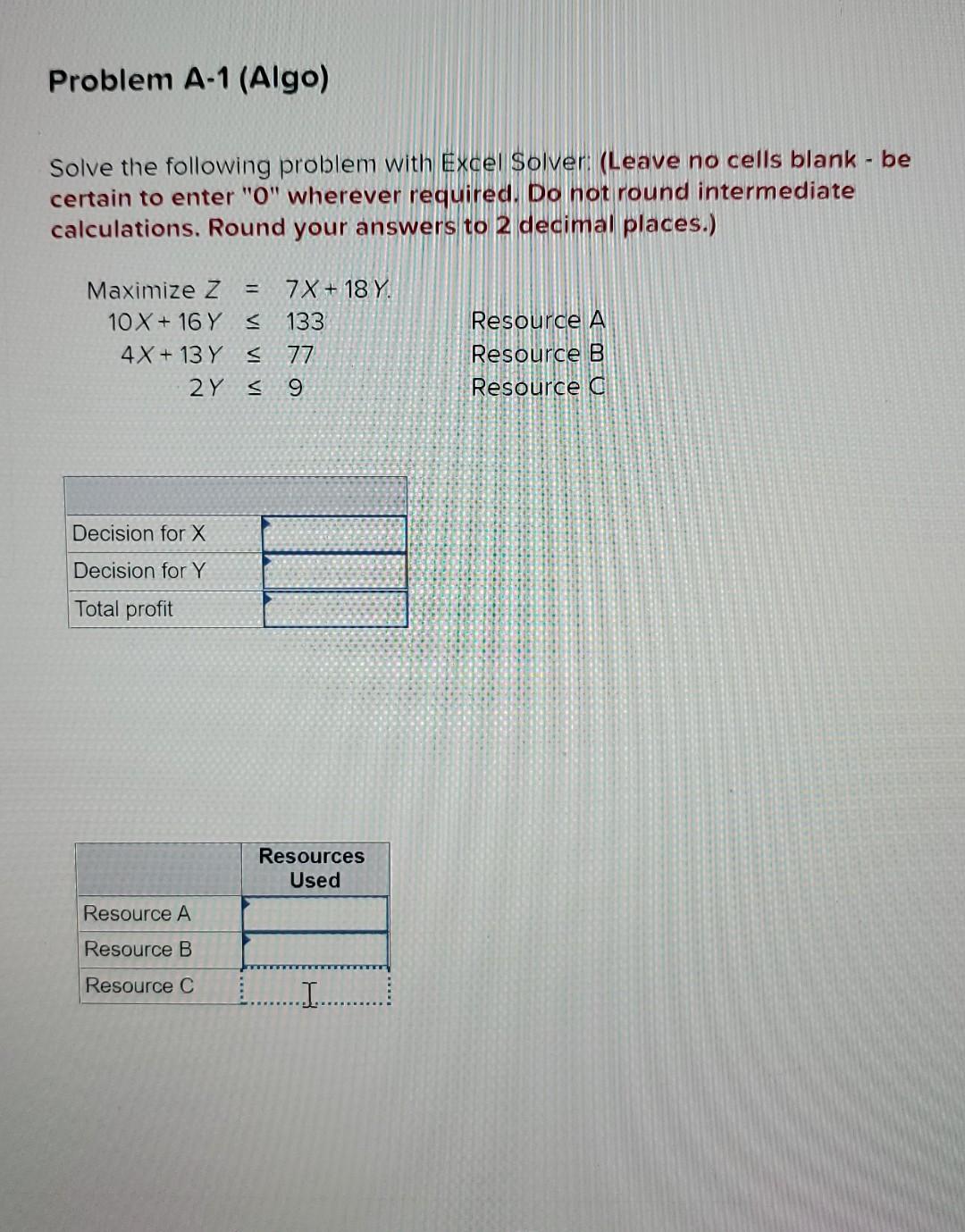 Problem A-1 (Algo) Solve the following problem