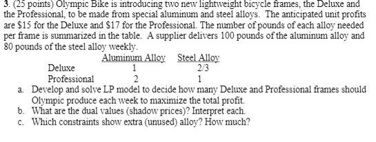 PLEASE SOLVE USING EXCEL Show LP models for all