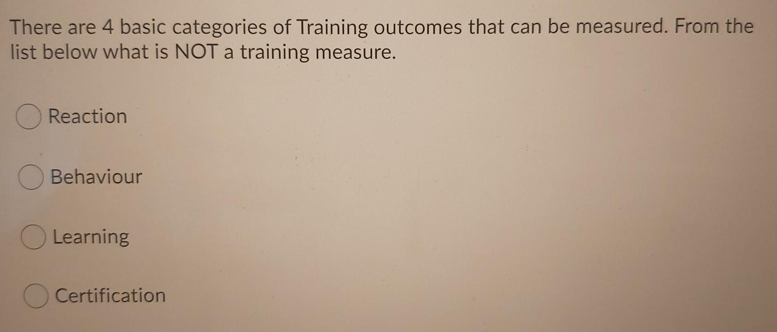 9 There are 4 basic categories of Training