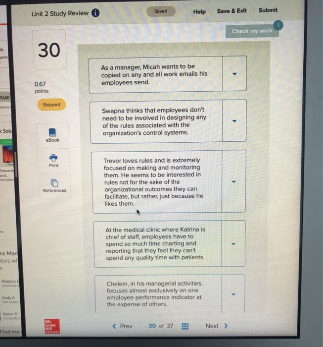 Saved Help Save & Exit Unit 2 Study Review i