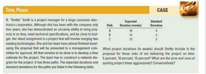 Time, Please CASE B. "Smitty" Smith is a project
