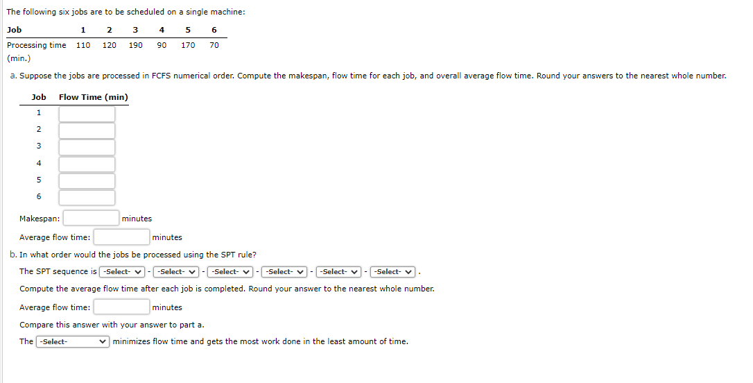 SPT sequence drop downs ranges from 1 to 6. Last