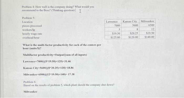 Please double check 5 and 6, and answer 4 Problem