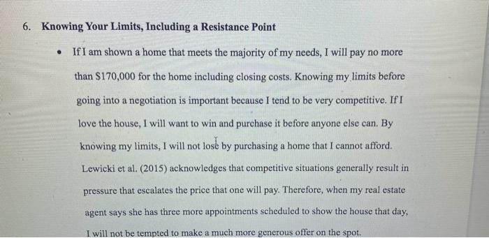 i need help coming up with my limits and