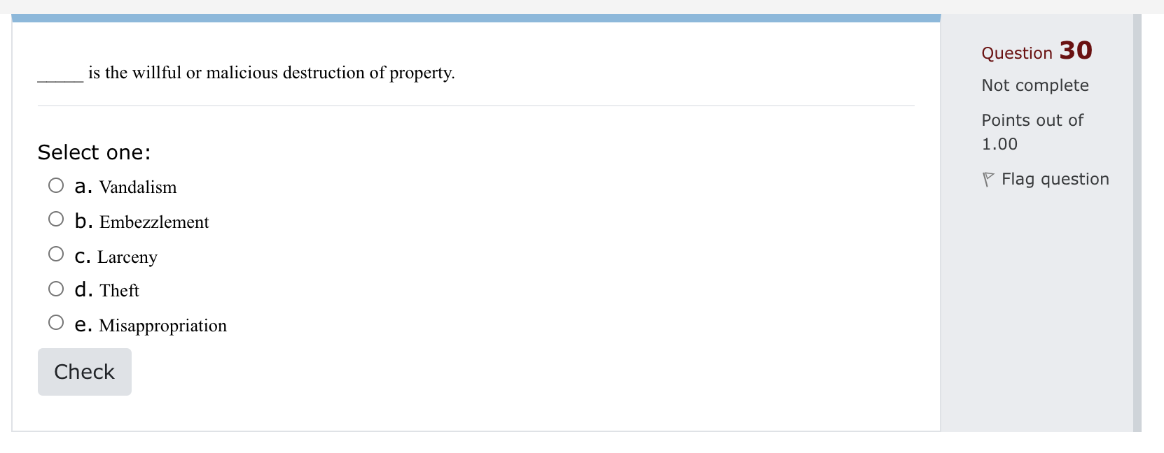 Question 27 Which of the following statements is