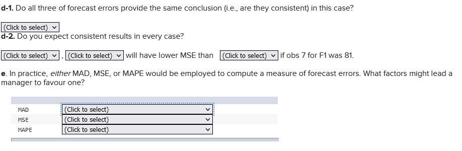 Two different forecasting techniques were used to