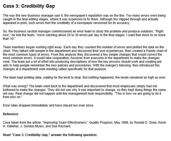 Multi-part Question: What problems occurred