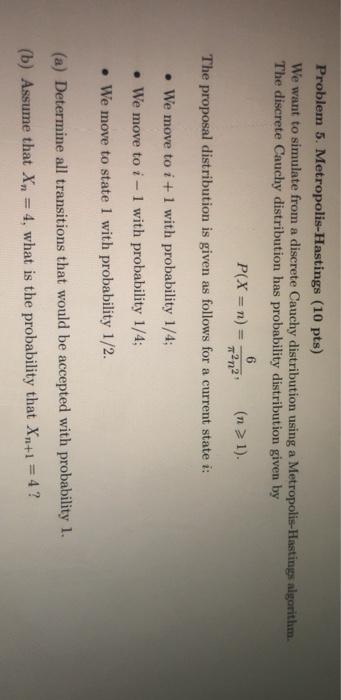 I need help with the following problem Problem 5.