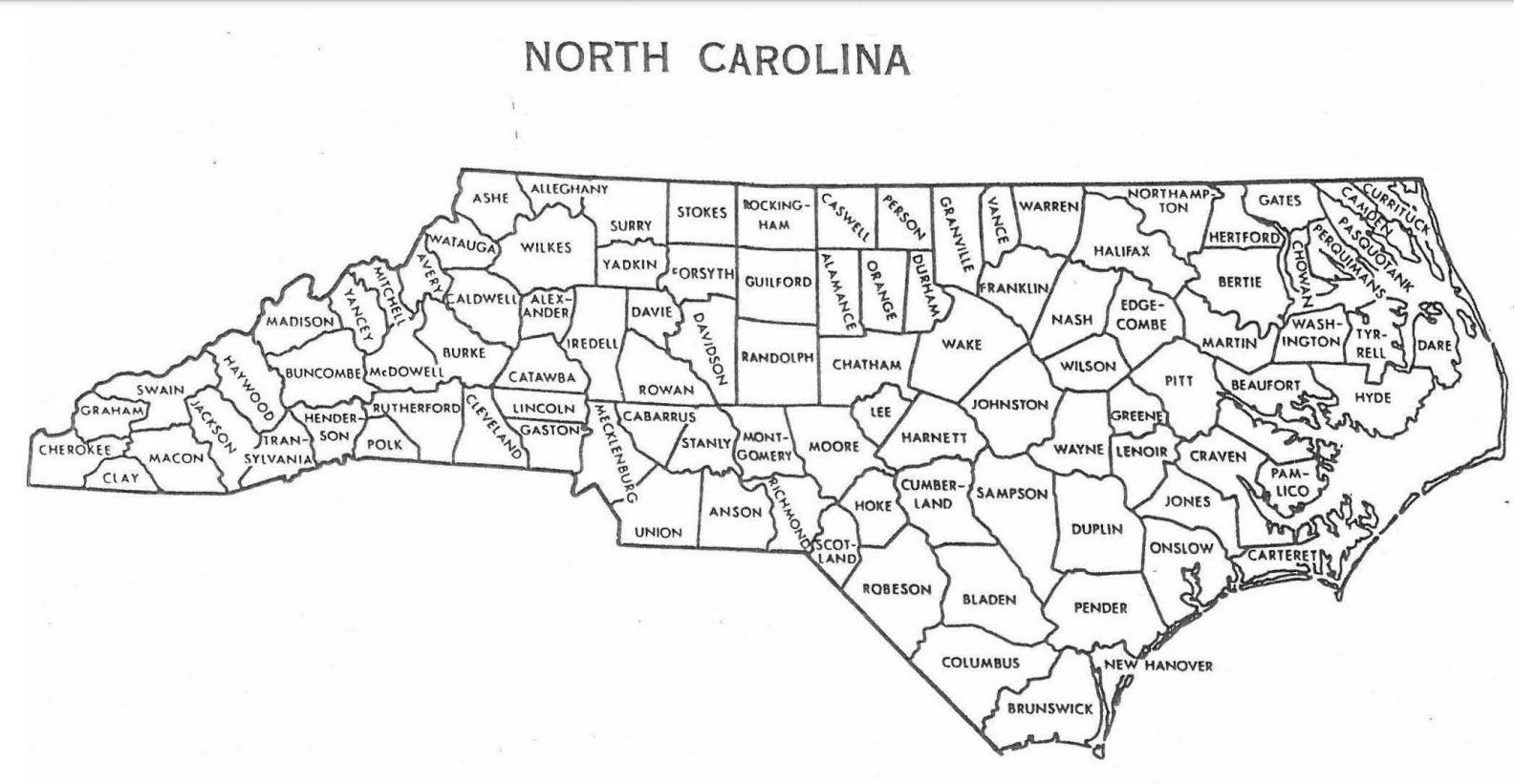 A. Using the map of North Carolina provided