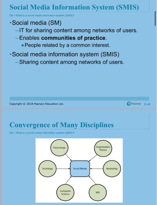 Chapter 8 is about Social media information
