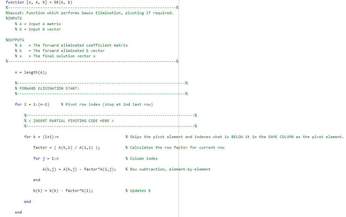 Problem: Template: Please Answer Using MATLab