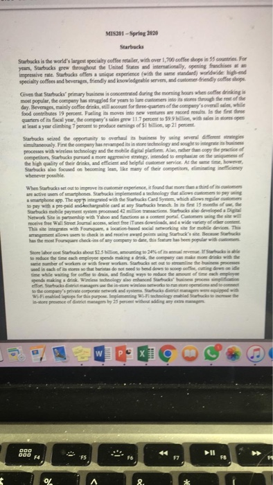 please use the case to answer tbe questions