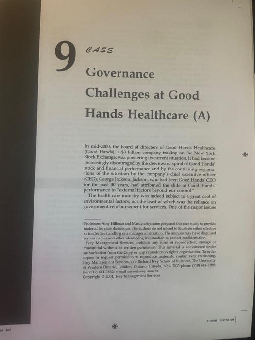 Question #1 about the case below 1) Perform an