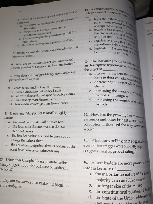 11.4 House and Senate Organizations political