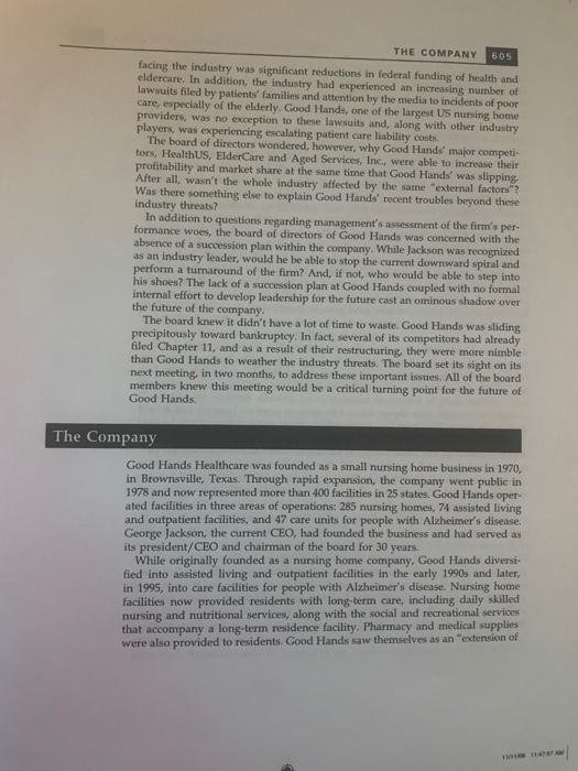 Question #1 about the case below 1) Perform an