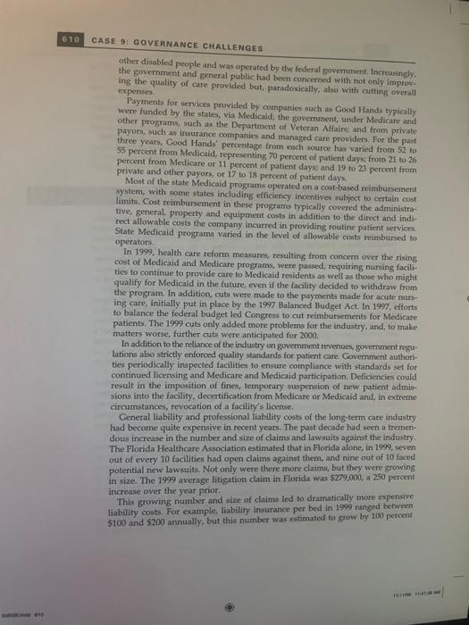 Question #1 about the case below 1) Perform an