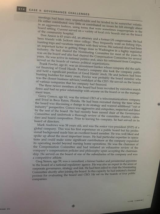 Question #1 about the case below 1) Perform an