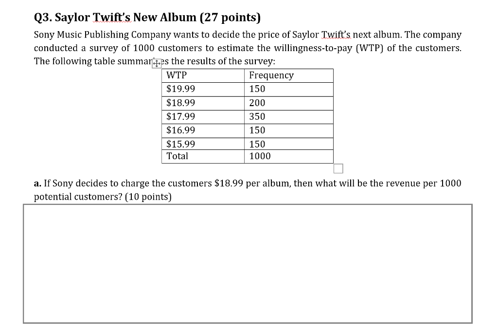 Please show the answers and steps/work for each