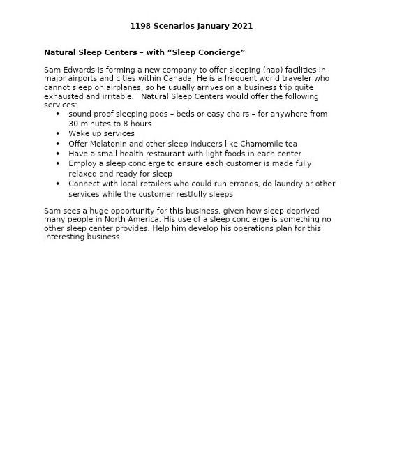 Comprehensive Operations Plan Individual Student