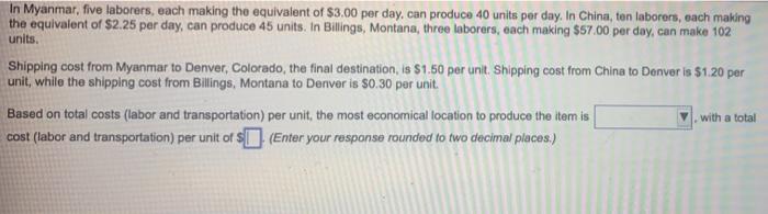 In Myanmar, five laborers, each making the