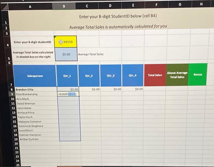 explain step by step please E F G B H Enter your