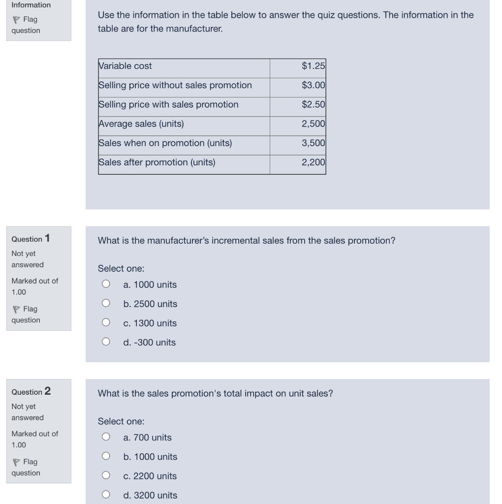 Information P Flag question Use the information