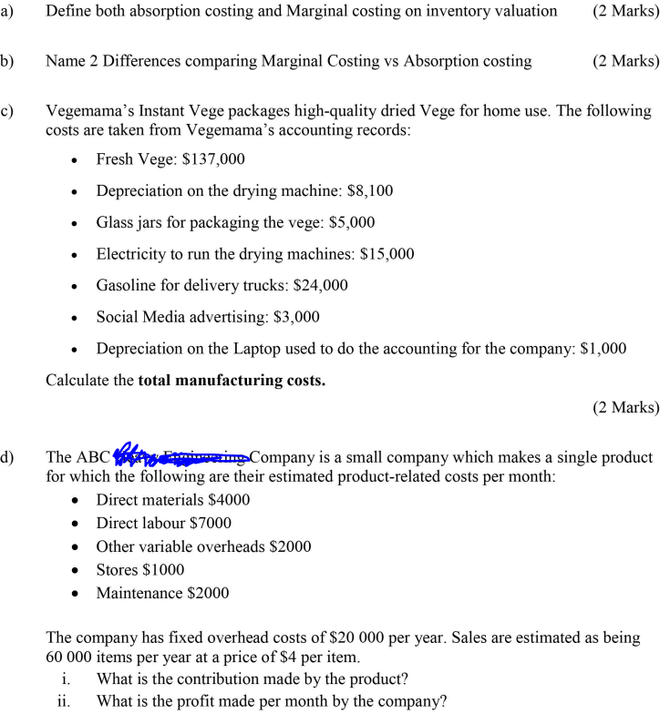 font write clearly, tq. a) Define both absorption