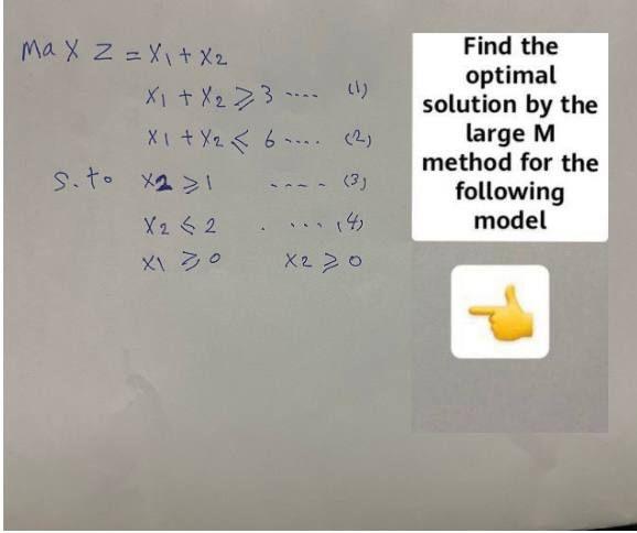i need the answer quickly Max Z=81+X2 42 X1 + X2