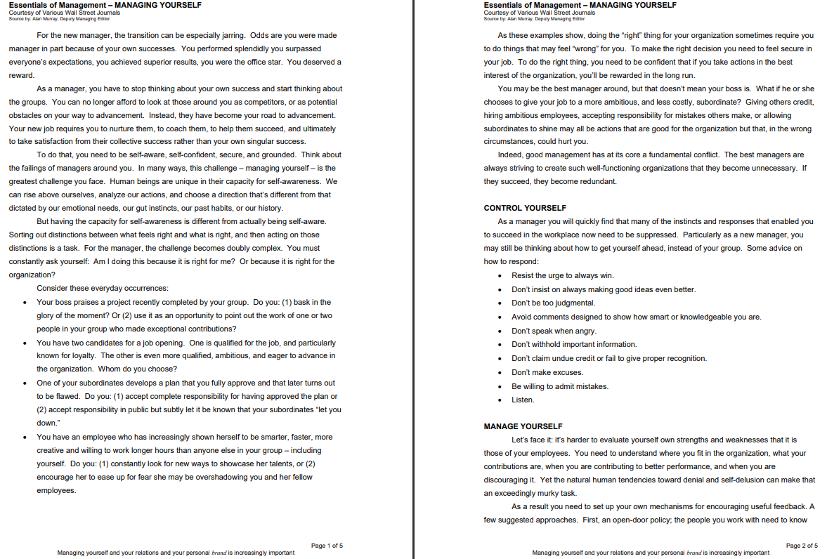 What did you think about and visualize while