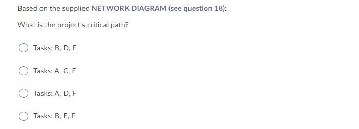Based on the supplied NETWORK DIAGRAM (see