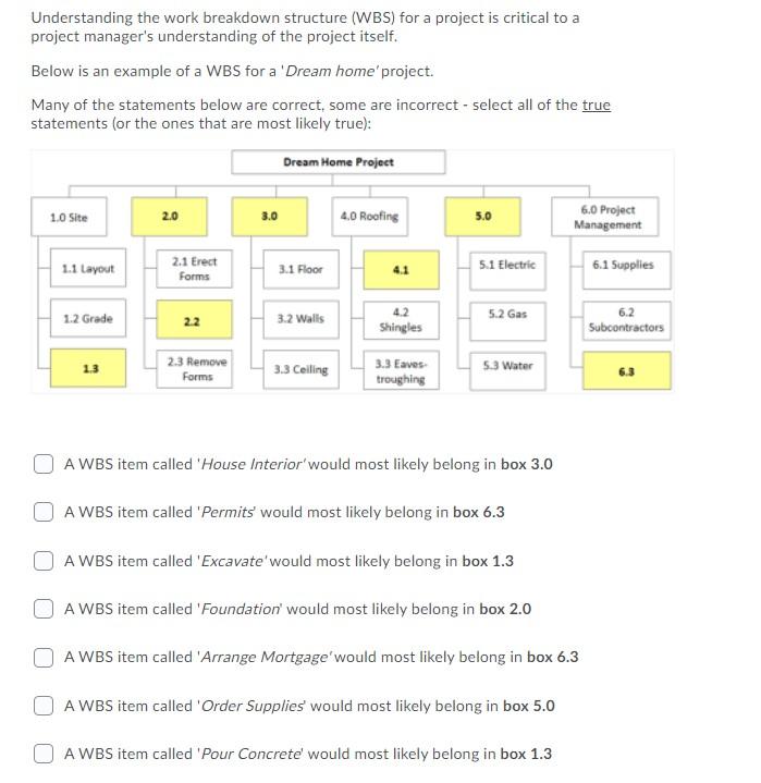 Understanding the work breakdown structure (WBS)