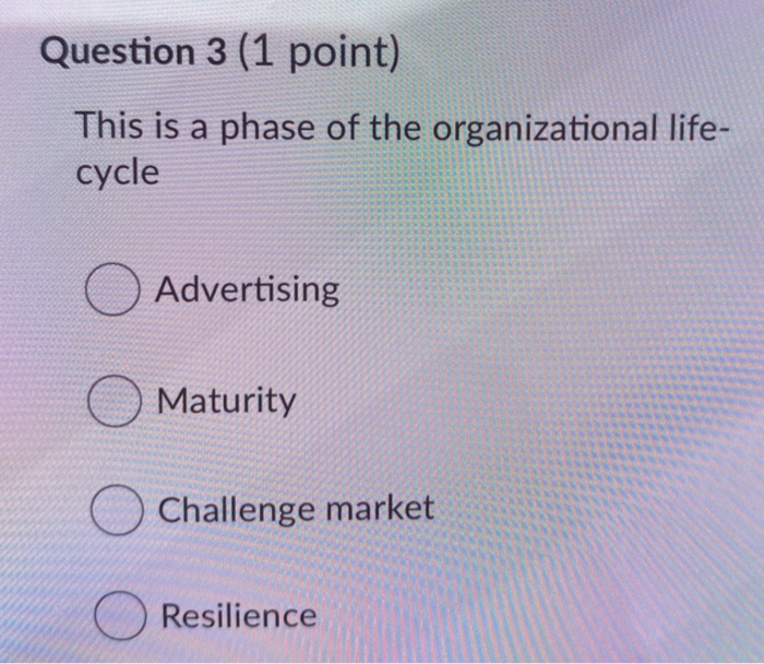 Question 10 (1 point) A diamond shape in a