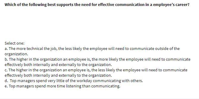 Which of the following best supports the need for