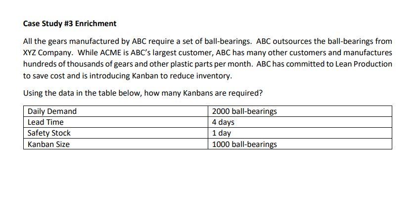Case Study #3 Enrichment All the gears
