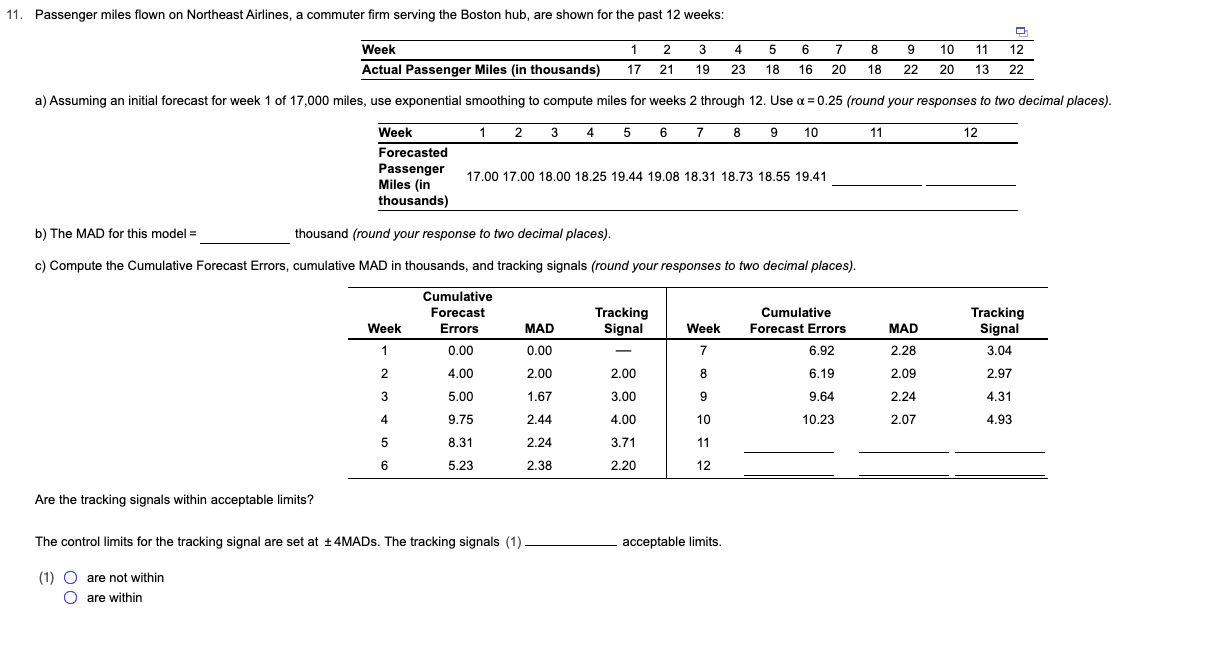 11. Passenger miles flown on Northeast Airlines,