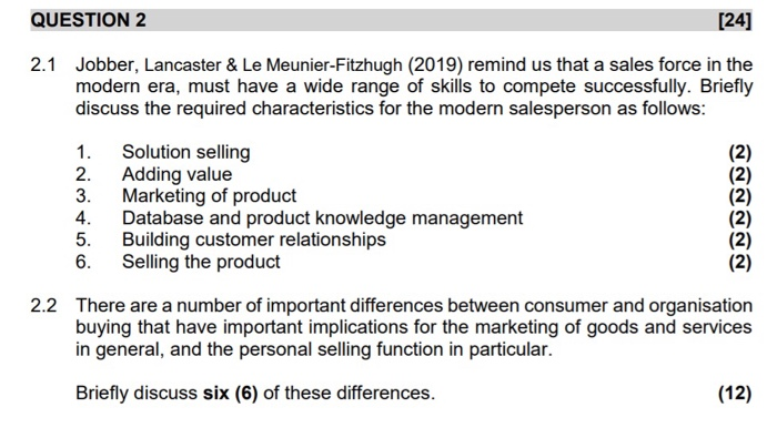QUESTION 1 [26] 1.1 The diffusion of innovation
