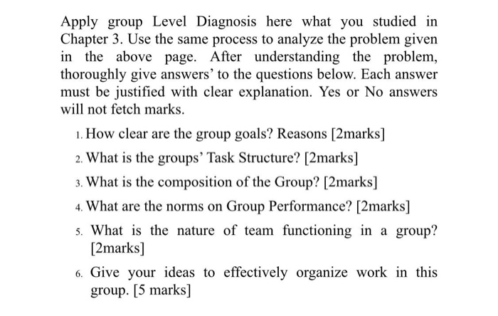 1. How clear are the group goals? Reasons