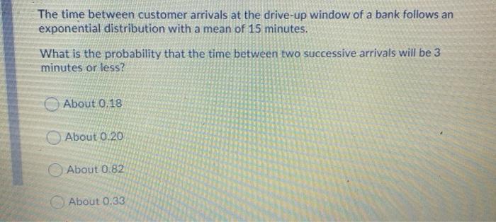 The time between customer arrivals at the