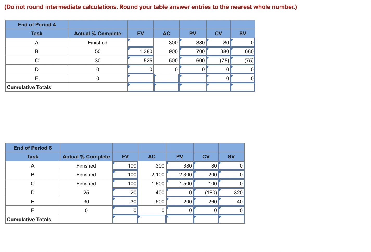 EX13-3 (Algo) Given the following project