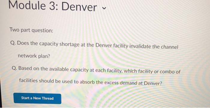 Module 3: Denver V Two part question: Q. Does the