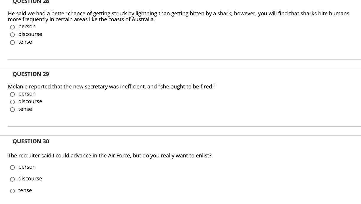 please answer the following He said we had a