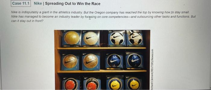 Case 11.1 Nike | Spreading out to Win the Race