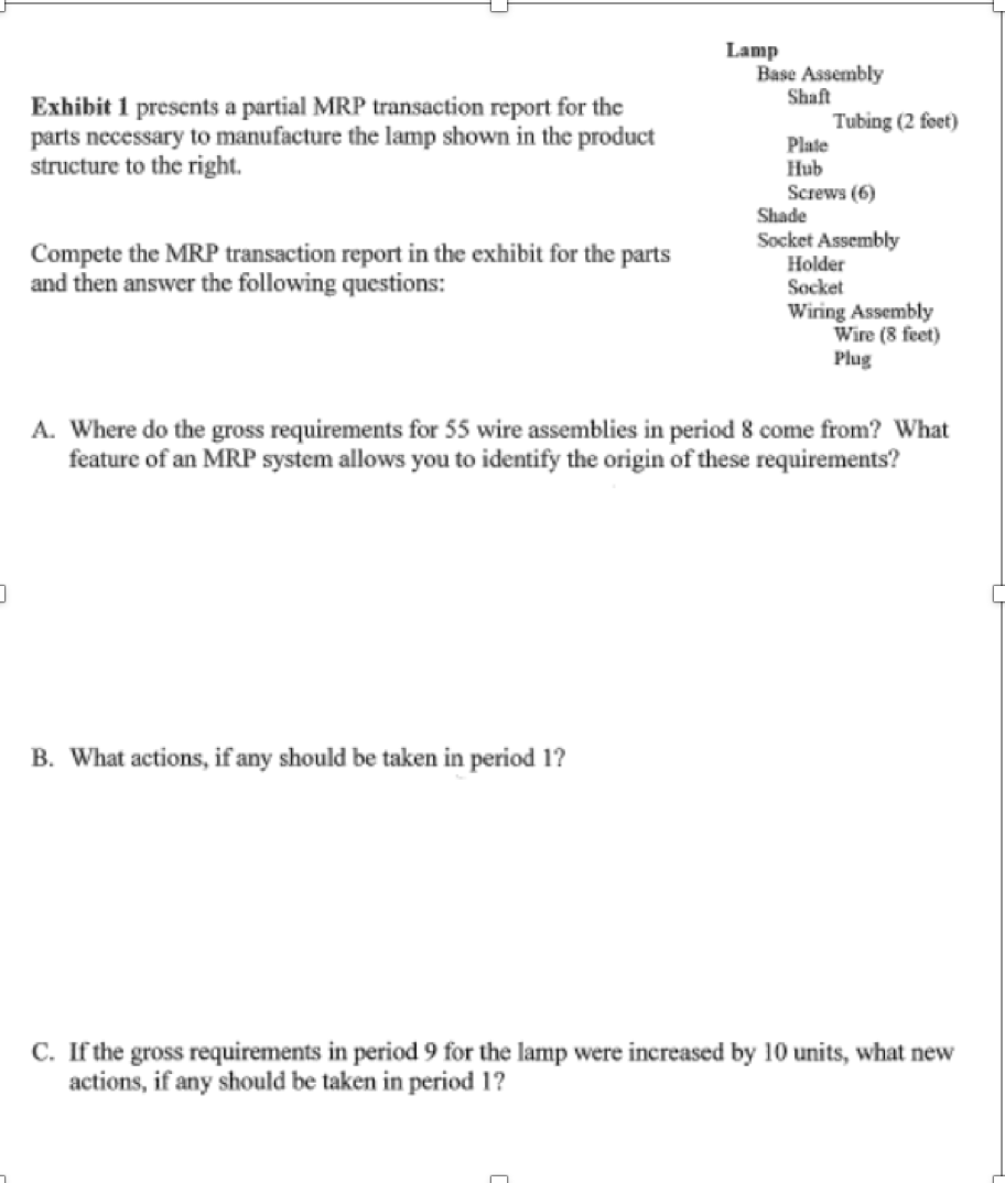 Please answer problem C 9 Lot for Lot Safety