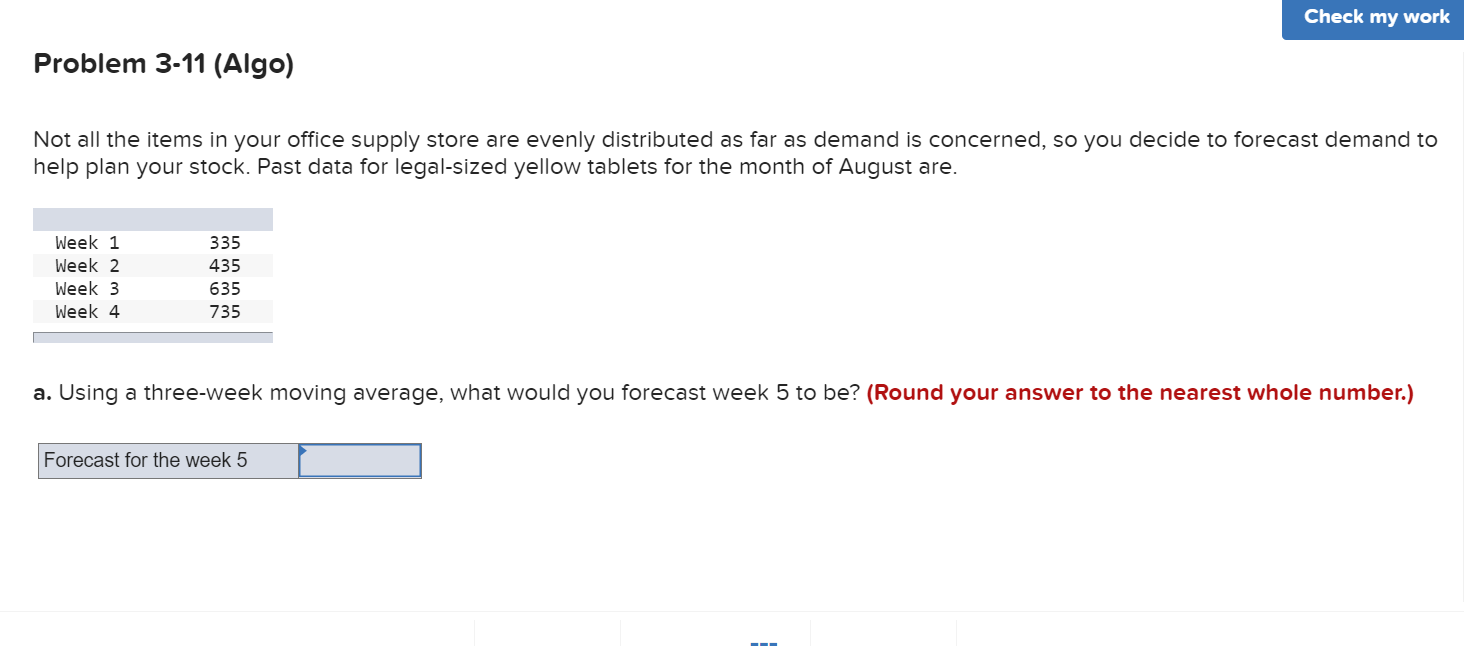 Check my work Problem 3-11 (Algo) Not all the